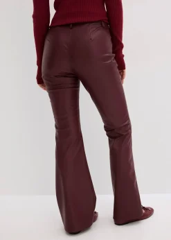 bonprix Pantalon flare enduit|Femme Pantalons