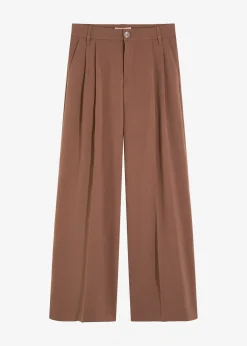 bonprix Pantalon fluide à pinces en viscose mélangée|Femme Pantalons