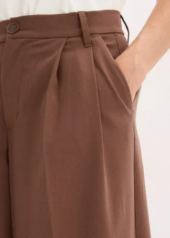 bonprix Pantalon fluide à pinces en viscose mélangée|Femme Pantalons