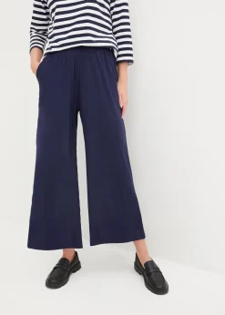 Femme bonprix Pantalons|Pantalon fluide en jersey viscose, longueur 7/8