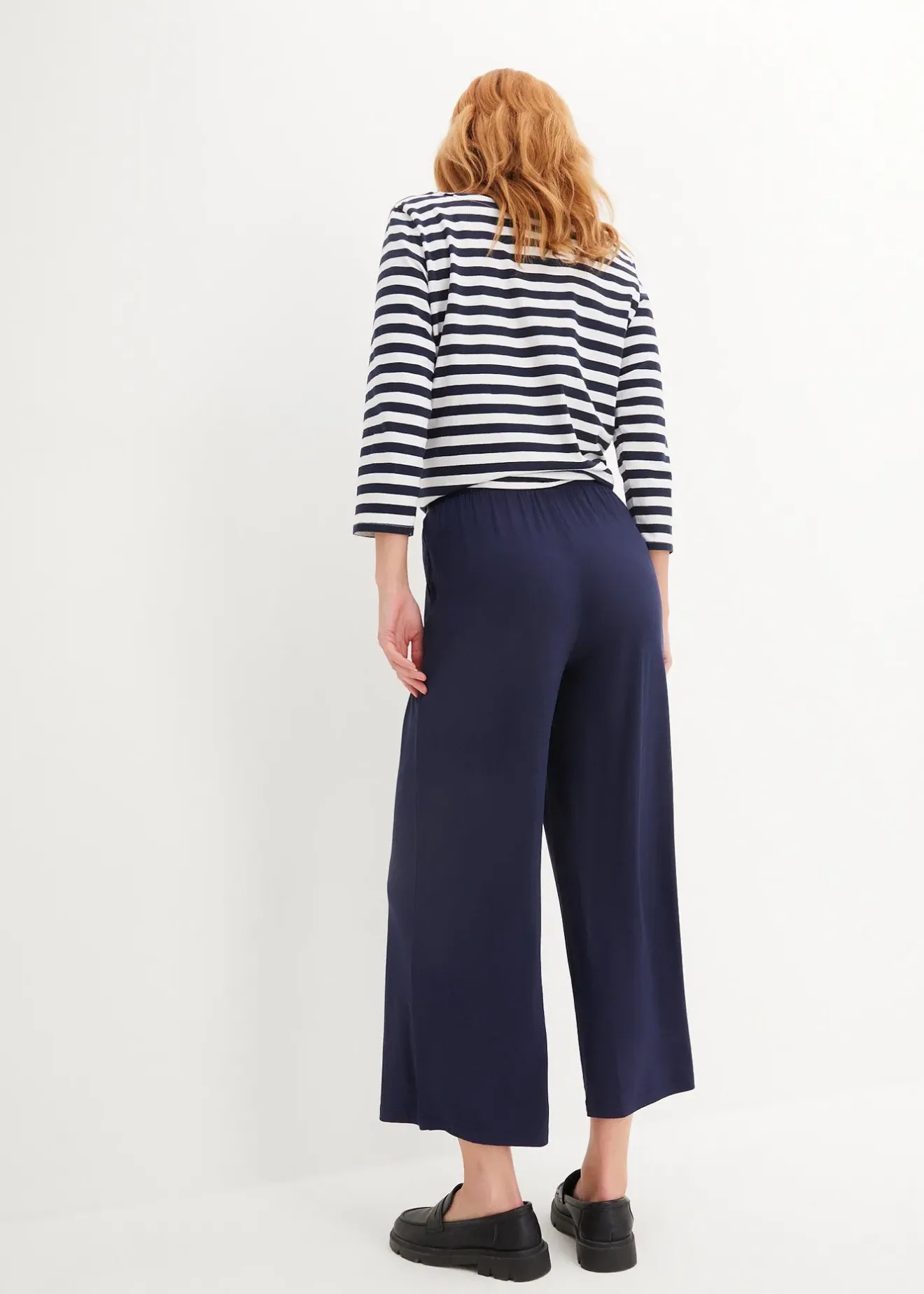 Femme bonprix Pantalons|Pantalon fluide en jersey viscose, longueur 7/8