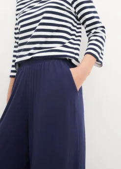Femme bonprix Pantalons|Pantalon fluide en jersey viscose, longueur 7/8
