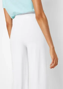 bonprix Pantalon fluide en jersey viscose, longueur 7/8|Femme Pantalons