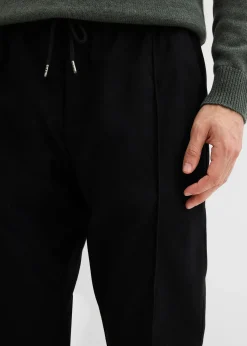 bonprix Pantalon jogger aspect laine, regular|Homme Pantalons