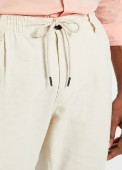 bonprix Pantalon jogger droit en lin mélangé, loose|Homme Pantalons