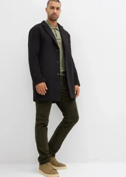 Homme bonprix Vêtements Thermiques|Pantalons|Pantalon jogger regular en velours côtelé, doublure chaude en flanelle, droit