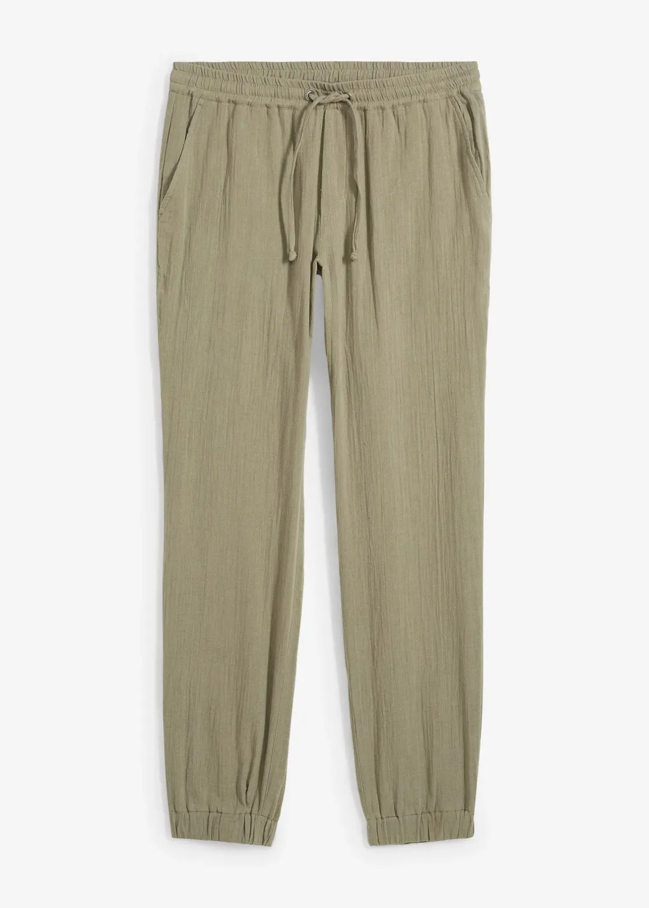 bonprix Pantalon jogger regular en gaze de coton, fuselé|Homme Pantalons