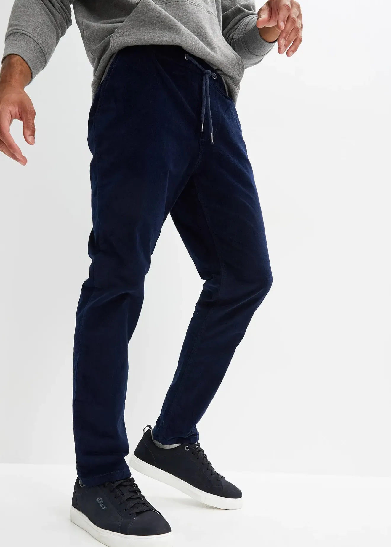Homme bonprix Pantalons|Pantalon jogger Regular en velours côtelé, droit
