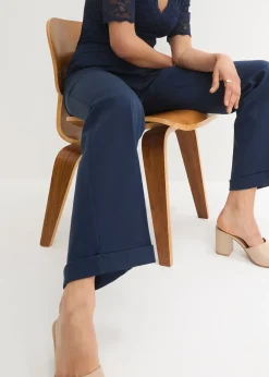 bonprix Pantalon large à pinces|Femme Pantalons|Tailles Petite