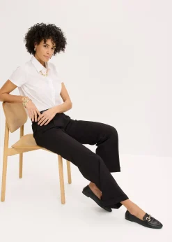 Femme bonprix Pantalons|Tailles Petite|Pantalon large à pinces