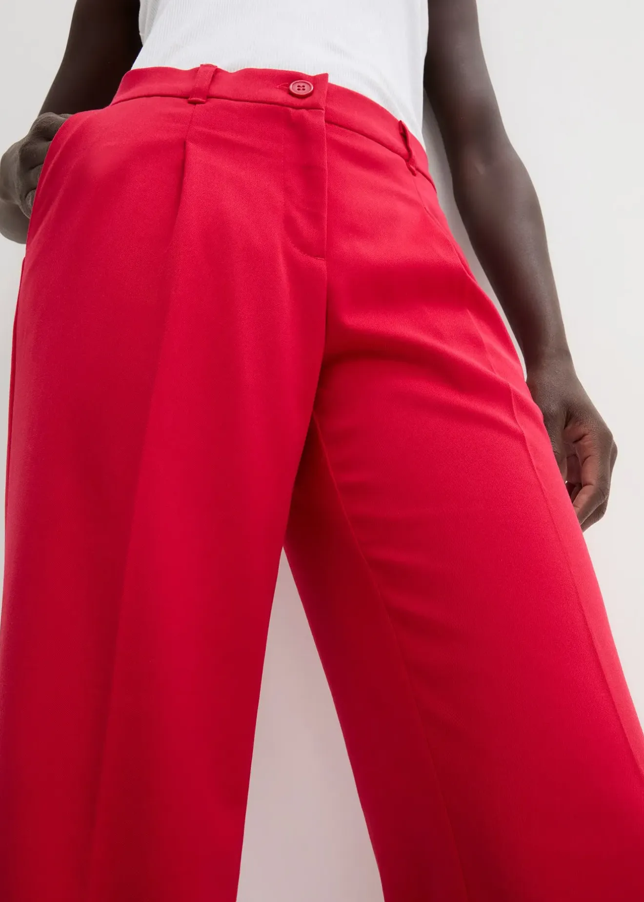 bonprix Pantalon large à pinces|Femme Tailles Petite