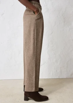 Femme bonprix Premium|Pantalons|Pantalon large à pinces en laine majoritaire