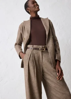 Femme bonprix Premium|Pantalons|Pantalon large à pinces en laine majoritaire