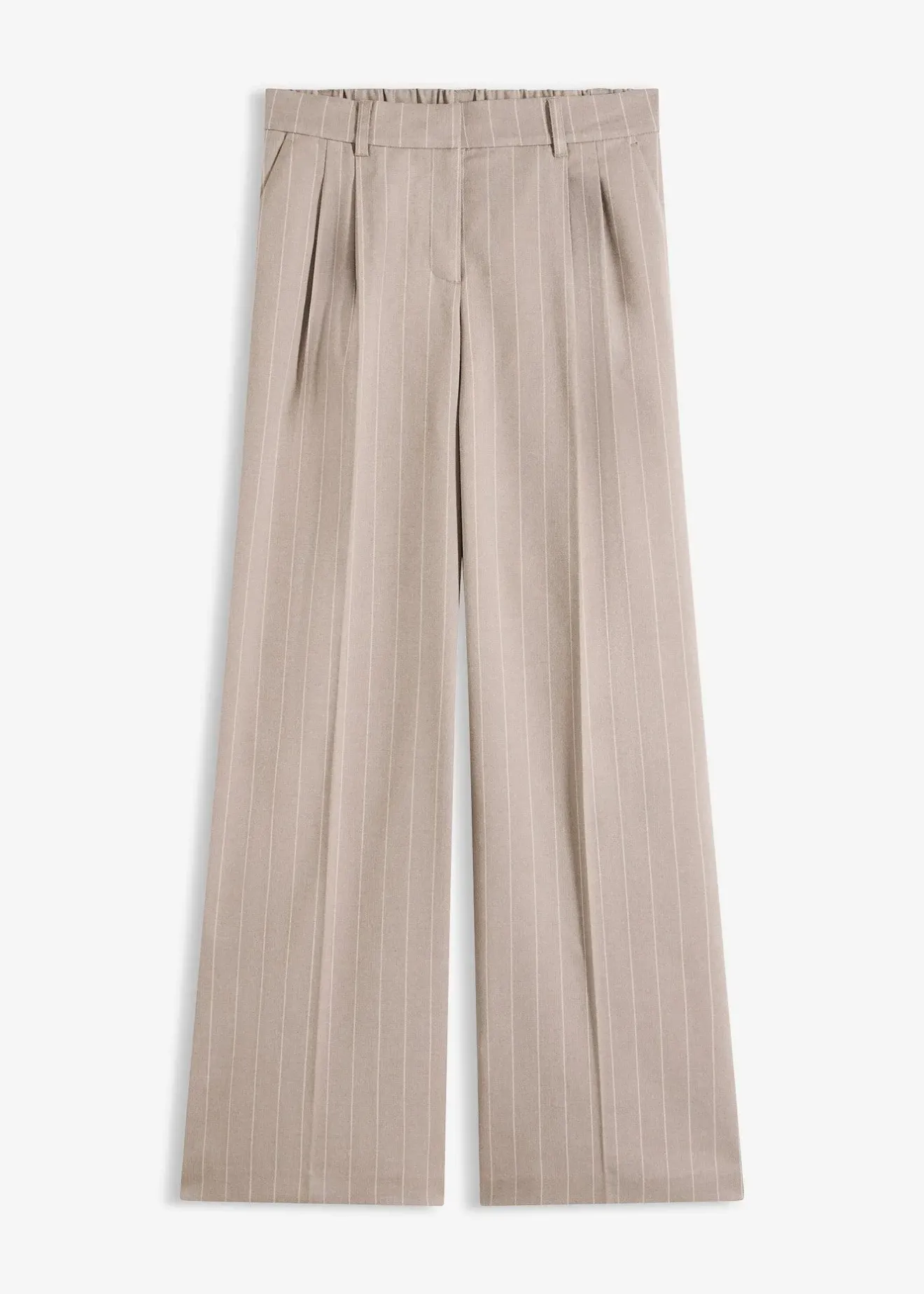 bonprix Pantalon large à pinces et rayures tennis|Femme Pantalons