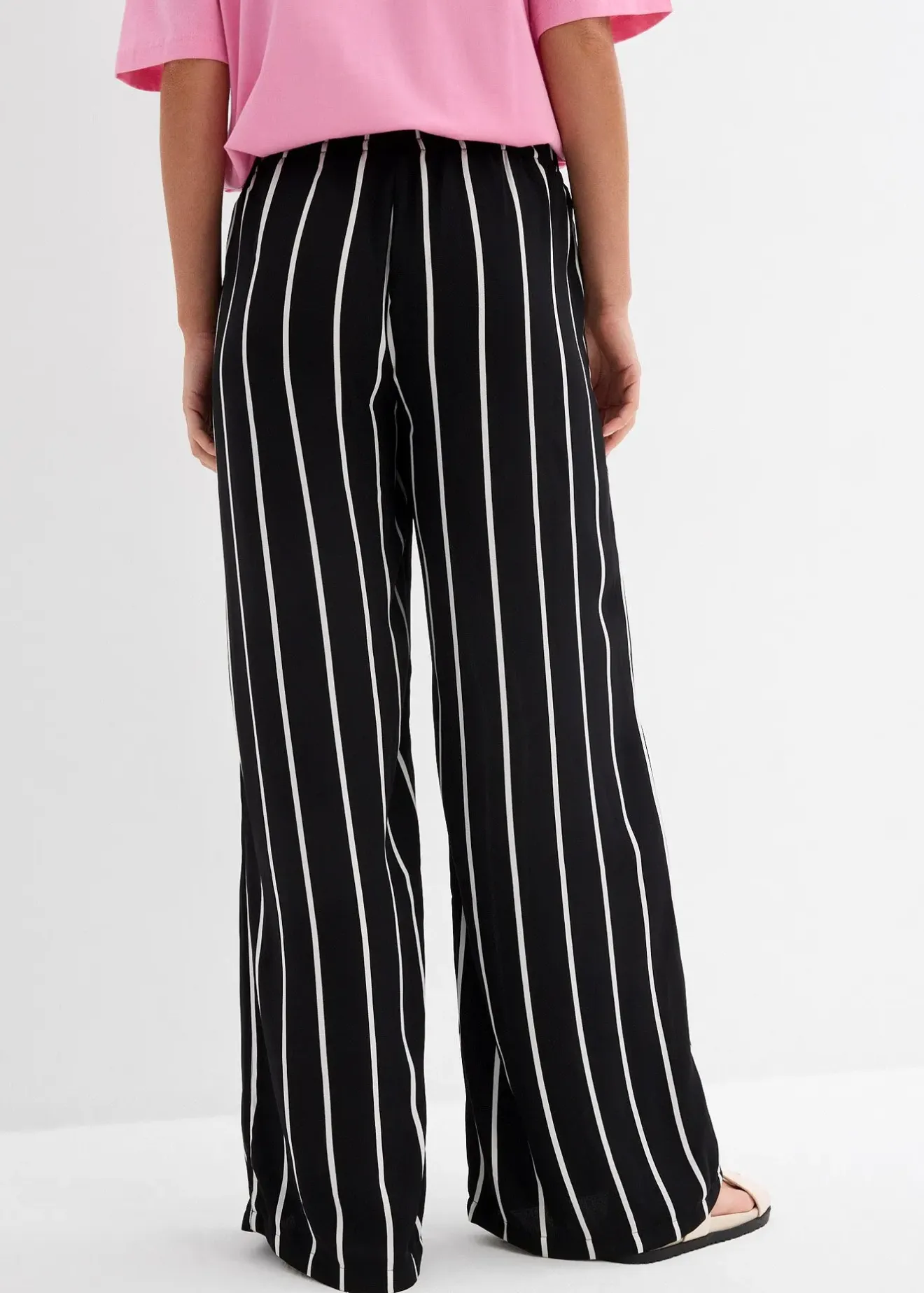 bonprix Pantalon large en crêpe léger|Femme Pantalons