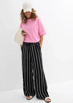 bonprix Pantalon large en crêpe léger|Femme Pantalons