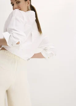 Femme bonprix Pantalons|Pantalon large en crêpe léger