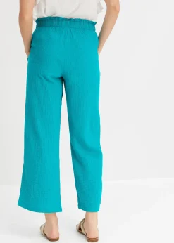 Femme bonprix Pantalons|Pantalon large en gaze de coton