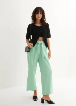 bonprix Pantalon large en lin mélangé|Femme Pantalons