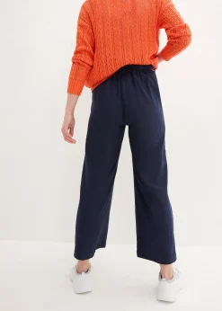 bonprix Pantalon large en lin mélangé|Femme Pantalons