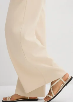 bonprix Pantalon large en maille piquée|Femme Deux Pièces & Ensembles|Pantalons