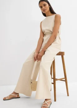 bonprix Pantalon large en maille piquée|Femme Deux Pièces & Ensembles|Pantalons