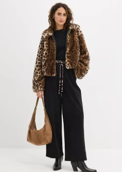 Femme bonprix Sweats|Pantalons|Pantalon large en sweat à ceinture contrastante