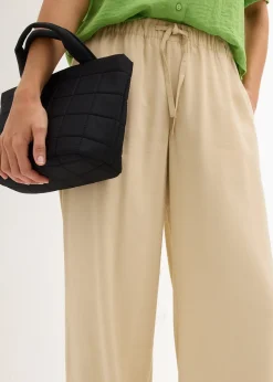 Femme bonprix Pantalons|Pantalon large en viscose fluide