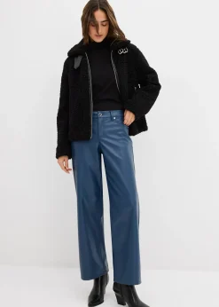 bonprix Pantalon large enduit|Femme Pantalons