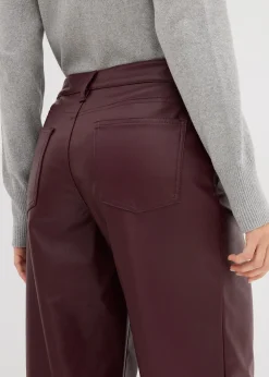 bonprix Pantalon large enduit|Femme Pantalons