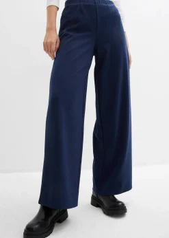 bonprix Pantalon large et confortable en Punto di Roma|Femme Pantalons