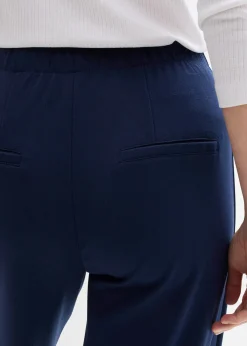 bonprix Pantalon large et confortable en Punto di Roma|Femme Pantalons