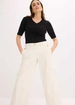 Femme bonprix Pantalons|Pantalon large et extensible