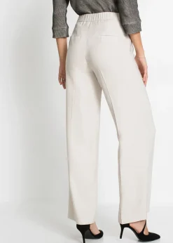 Femme bonprix Pantalons|Pantalon large et léger à pinces