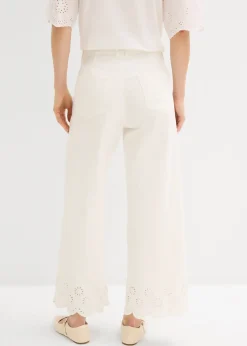 bonprix Pantalon large raccourci|Femme Pantalons