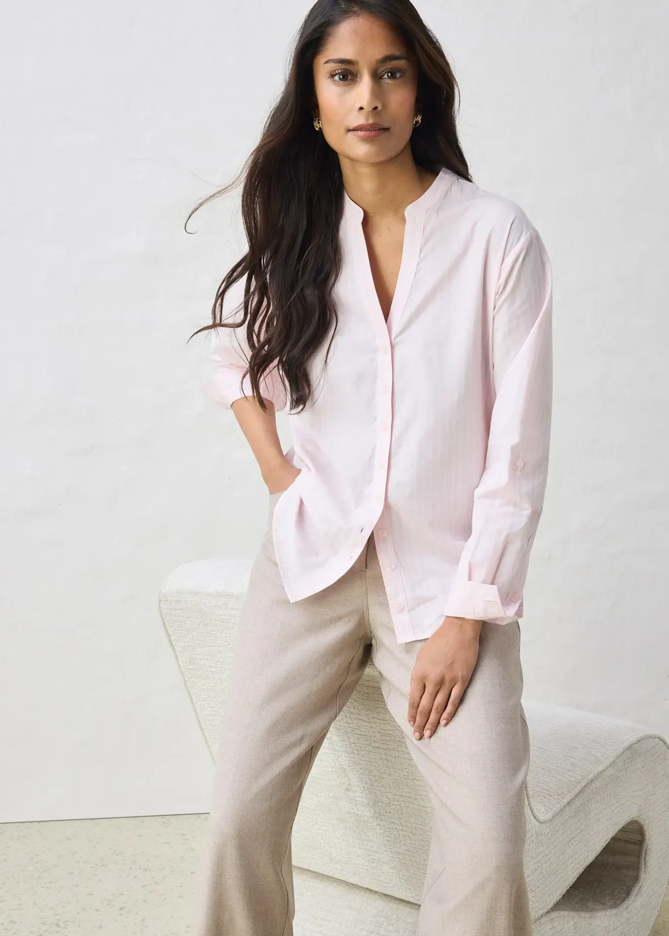 Femme bonprix Premium|Pantalons|Pantalon large, style 5 poches