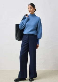 Femme bonprix Pantalons|Pantalon large, style 5 poches