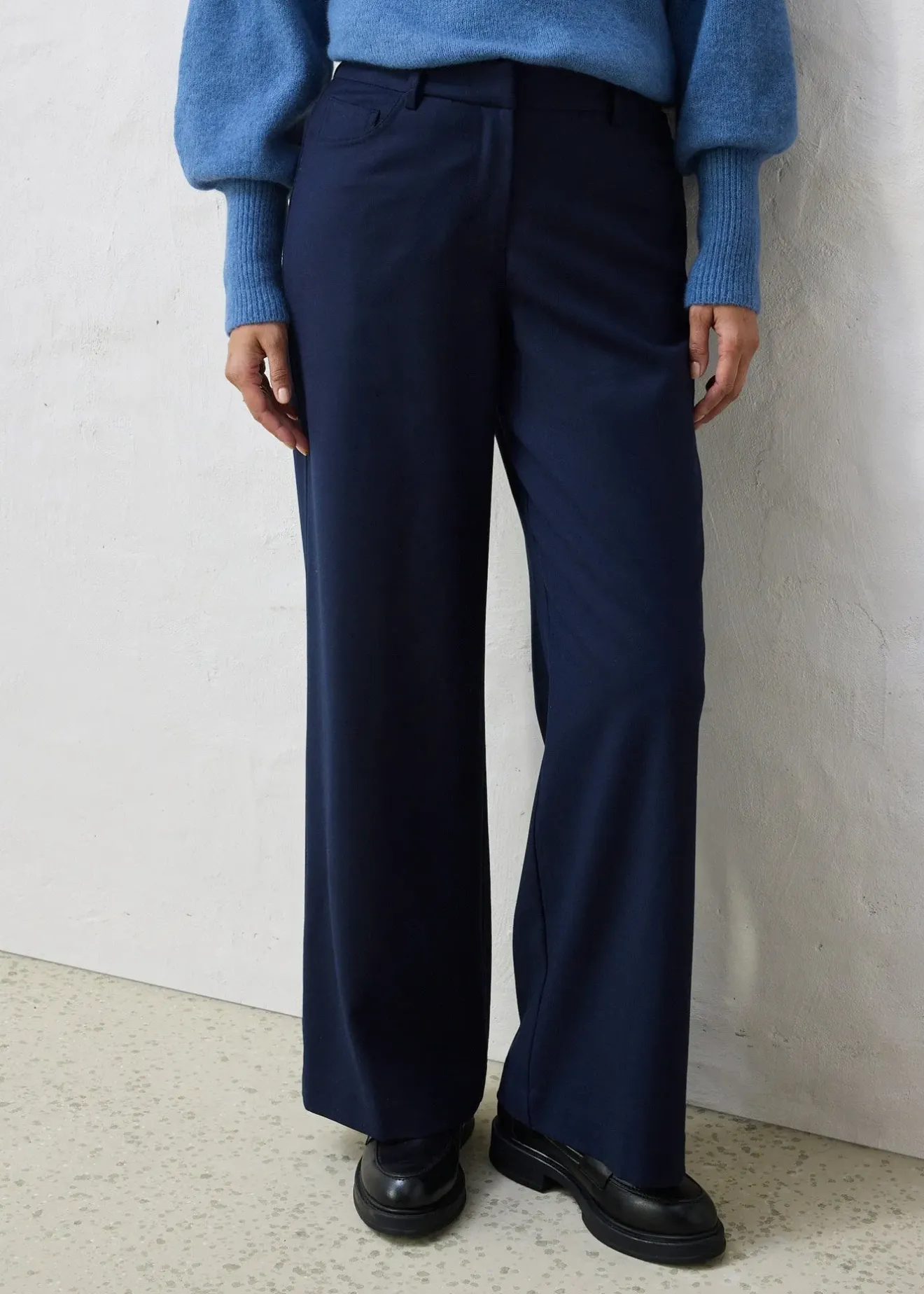 Femme bonprix Pantalons|Pantalon large, style 5 poches