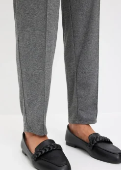 bonprix Pantalon élastiqué avec nervures devant|Femme Pantalons