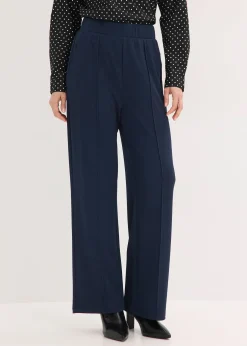 bonprix Pantalon élastiqué en interlock épais|Femme Pantalons