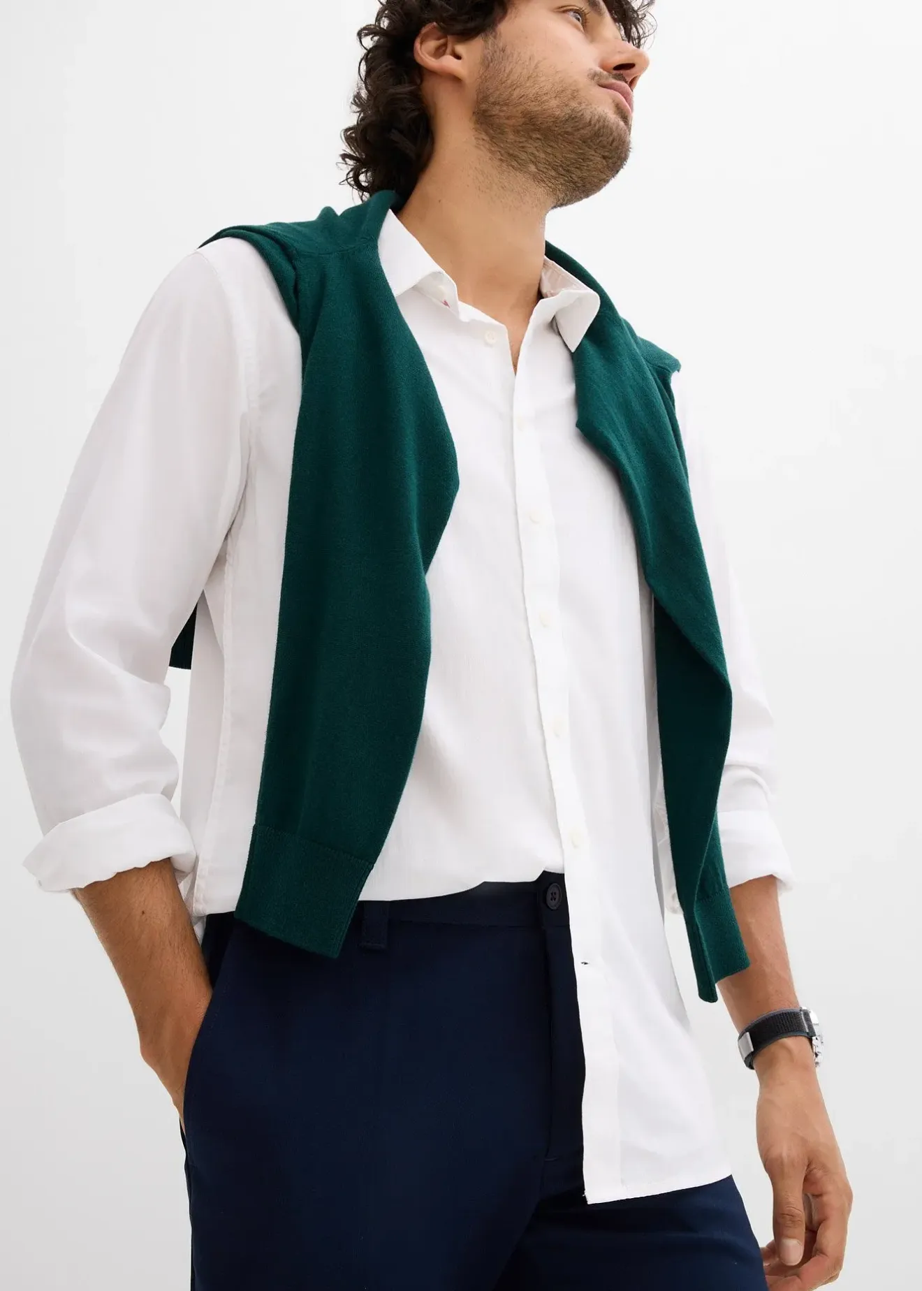 Homme bonprix Pantalons|Pantalon élégant à pinces, regular