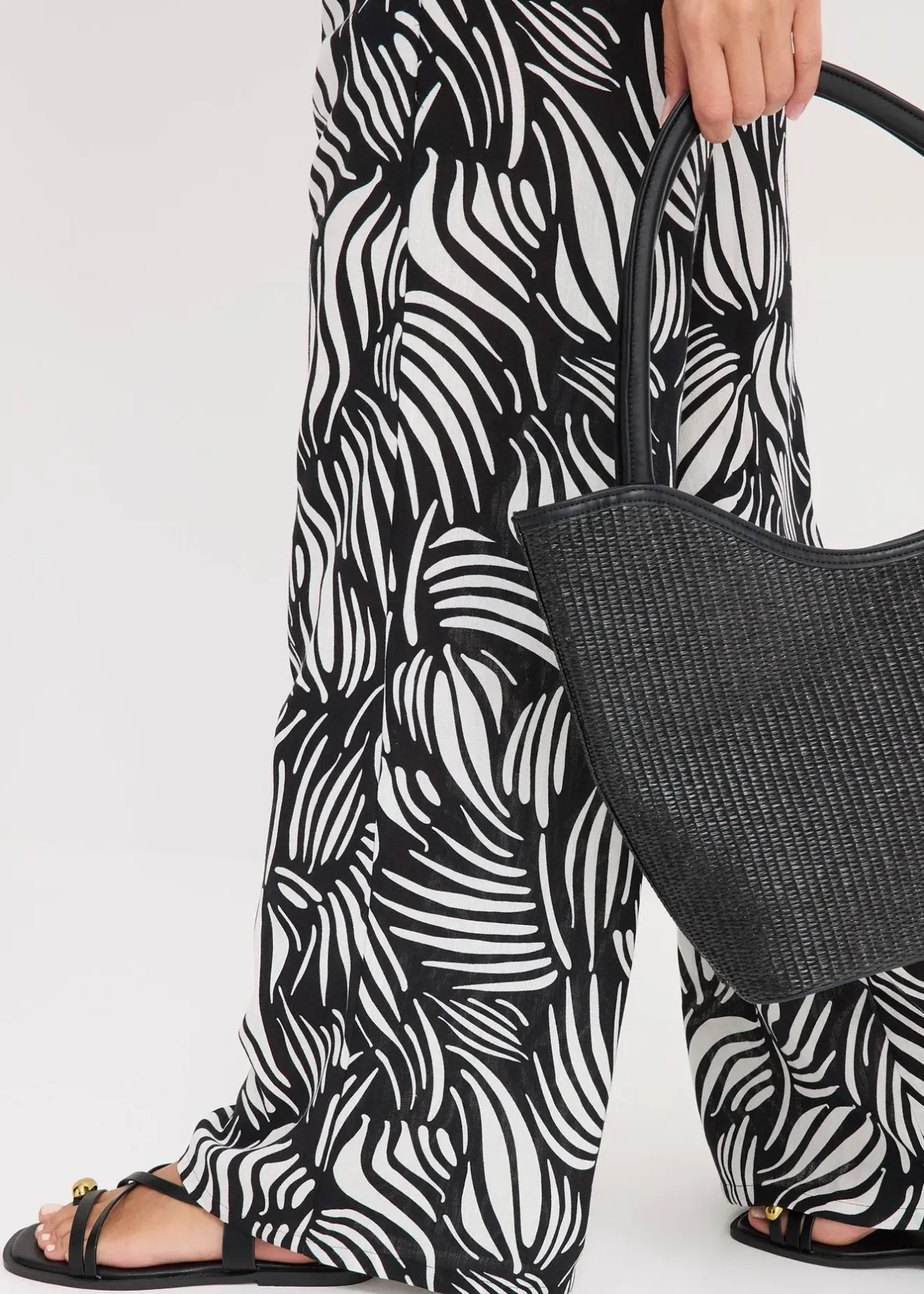 bonprix Pantalon palazzo à taille élastiquée|Femme Pantalons