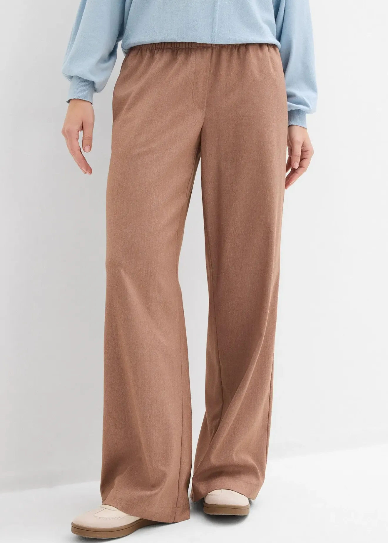 bonprix Pantalon palazzo à taille élastiquée|Femme Pantalons