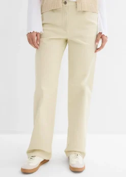 bonprix Pantalon palazzo à taille haute et élastiquée|Femme Pantalons