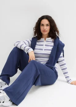 Femme bonprix Pantalons|Pantalon palazzo doux en néoprène