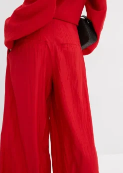 bonprix Pantalon palazzo en crépon de viscose mélangée|Femme Deux Pièces & Ensembles|Pantalons