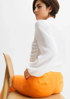 bonprix Pantalon palazzo en lin mélangé|Femme Pantalons