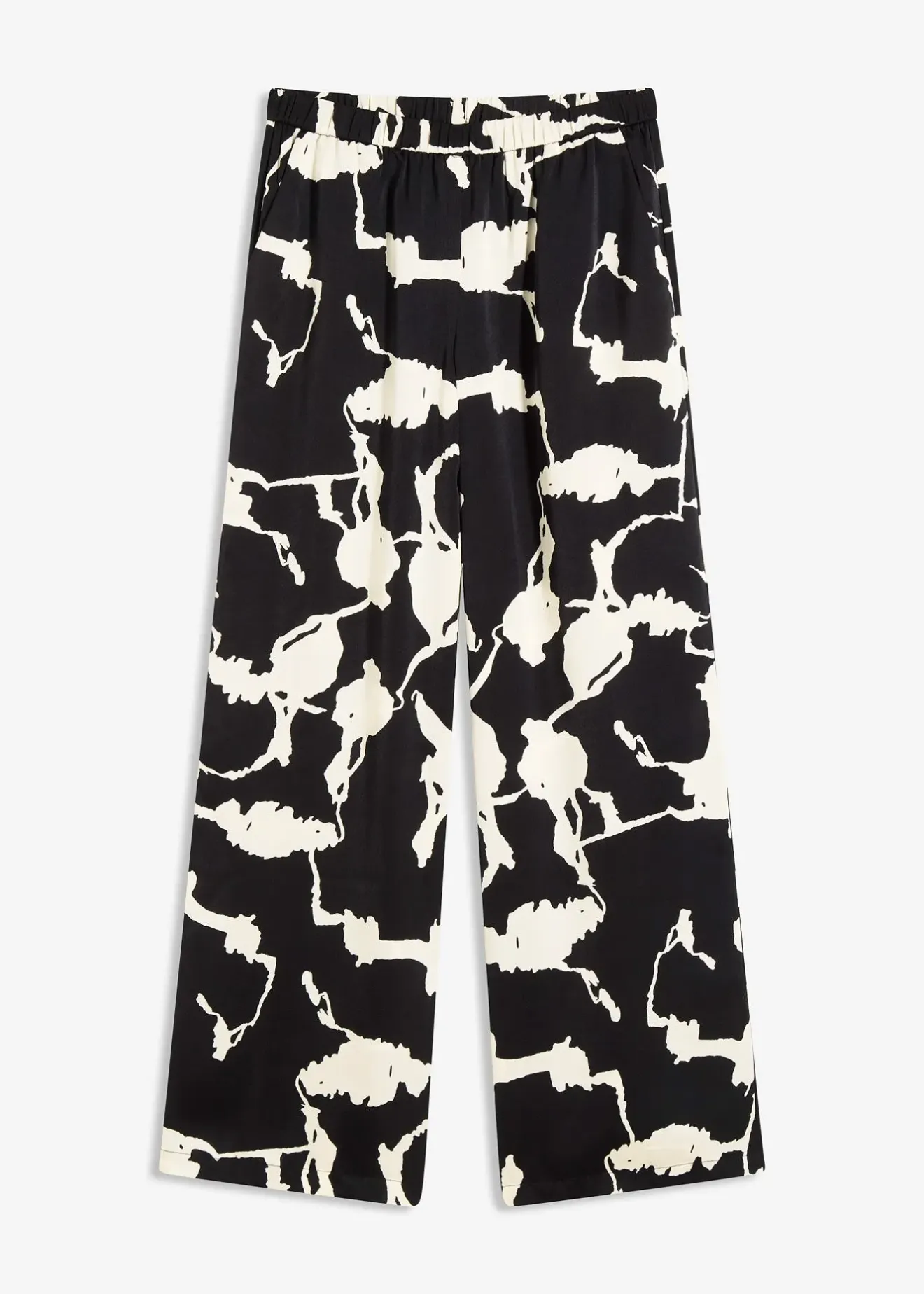 Femme bonprix Pantalons|Pantalon palazzo en satin fluide