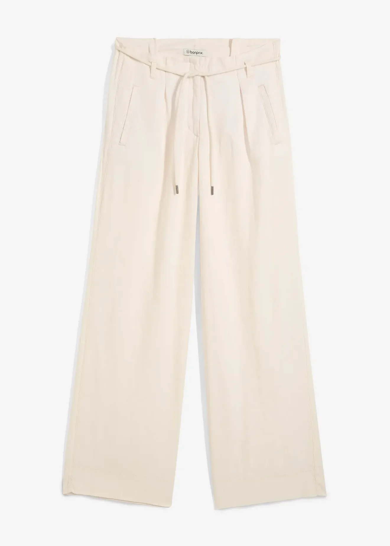 bonprix Pantalon paper bag en lin mélangé léger|Femme Pantalons