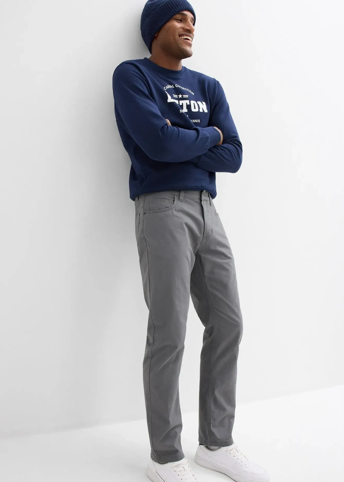 bonprix Pantalon regular en twill, droit, 100% coton|Homme Pantalons